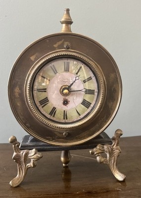 Timeworks Inc Berkeley CA 23 Place Dauphine Heavy Desktop Brass Metal Clock 2000