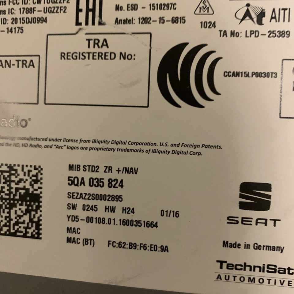 5QA035824B Autoradio pour SEAT IBIZA (KJ1) Style - Photo 4/4