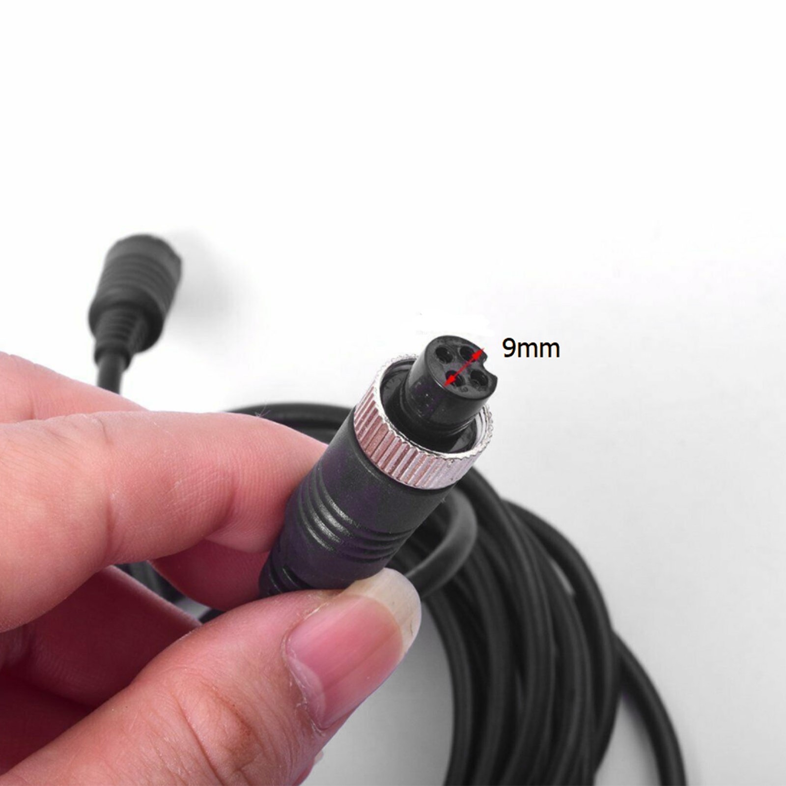 Car Video Extension Cable 4‑Pin 5m/16.4ft Male-Female Waterproof For Truck