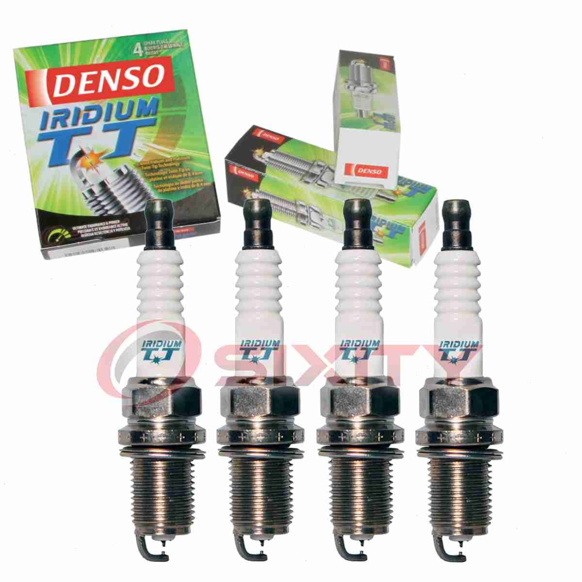 4 pc Denso Iridium TT Spark Plugs for 1989-1991 Peugeot 405 1.9L L4 Ignition fb