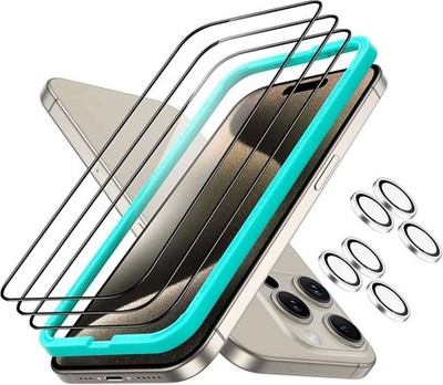 ESR Armorite Series Gehärtetes Schutzglas für iPhone 15 Pro Max 3+2er-Pack