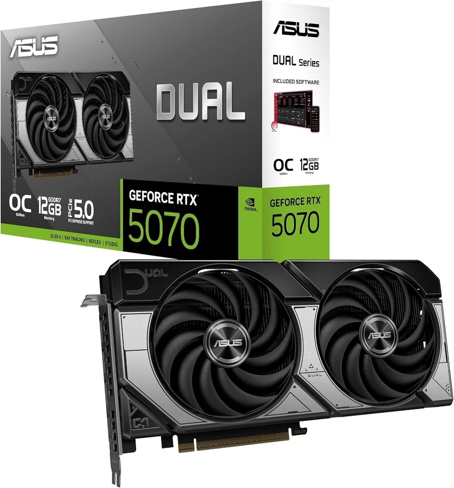 Asus Dual GeForce RTX 5070 12GB GDDR7 OC Edition Scheda Video PC Gaming NVIDIA