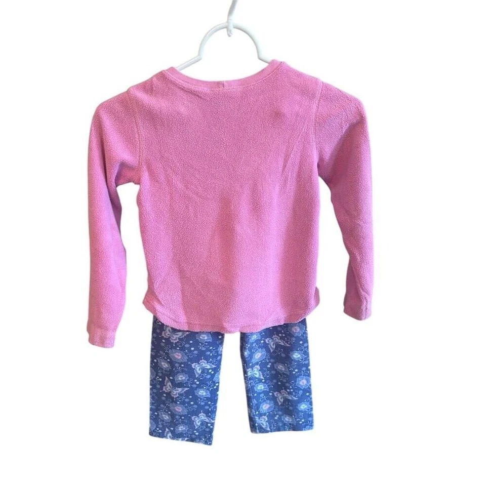 Винтажный OshKosh девочек 2 изделия наряд розовый бабочка дизайн размер 6 X - Изображение 3 из 4