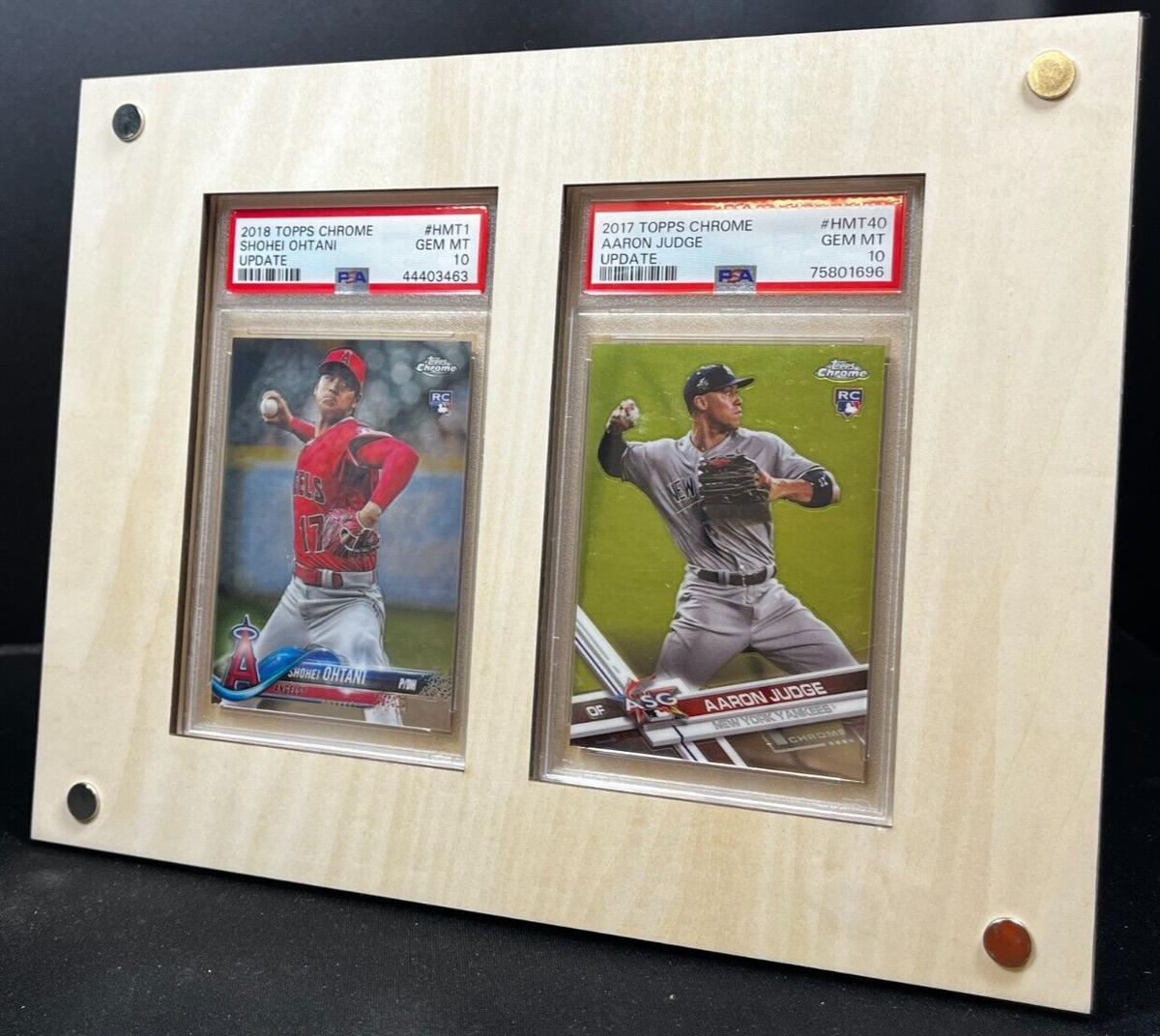 iWoodMD Frame - Show off that PSA Baseball or Football Card! Fits 2 Cards |  eBay