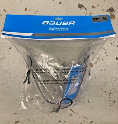 Bauer Goalie Helmet Throat Guard | TGP Clear Plastic Dangler Neck Shield SR JR