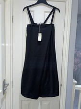 Souvenir Clubbing BNWT Black Wrap Pinafore Style Dress Large