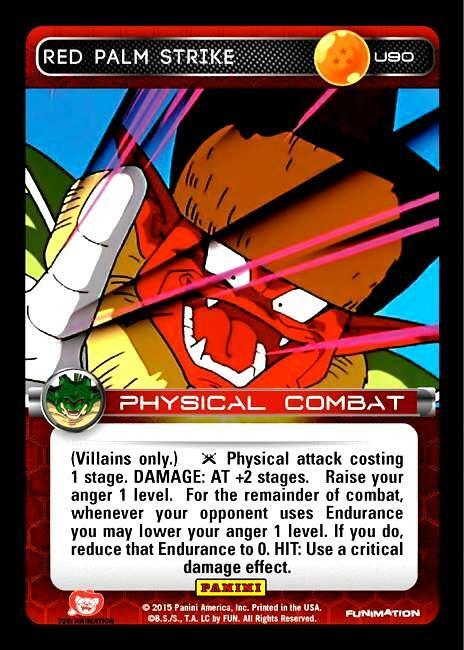 DBZ Dragon Ball Z TCG Card Panini Heroes & Villains U90 Red Palm