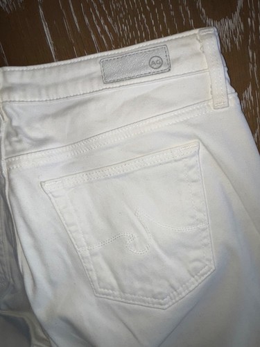 $225 AG JEANS White Stevie Slim Straight Ankle ANTHROPOLOGIE Skinny Stretch 25 - Picture 18 of 23