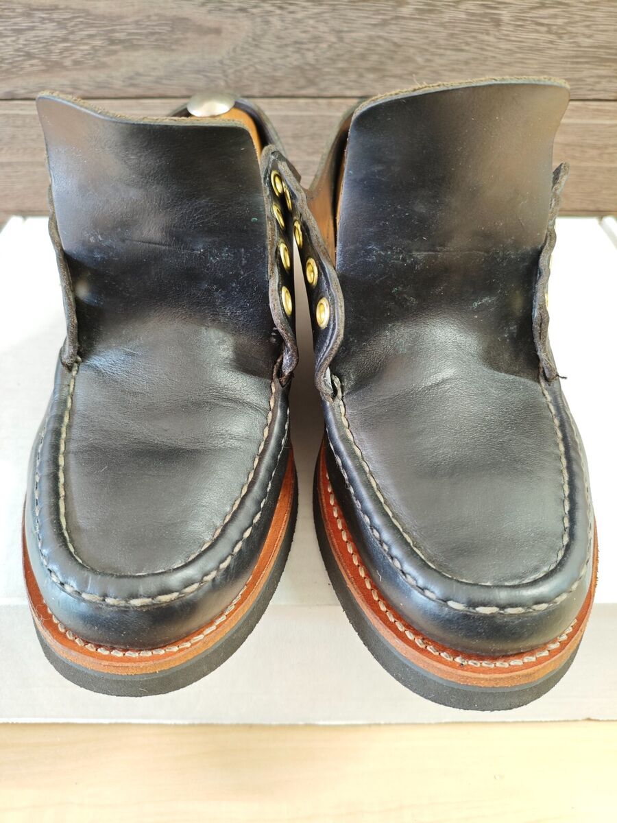 Russell Moccasin Fishing Oxford US 8 E Black Chromexcel Russell Moccasin Fishing Oxford US 8 E Black Chromexcel