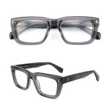 Vintage Large Square Eyeglass Thick Frame Retro Lightweight Rivets Glasses