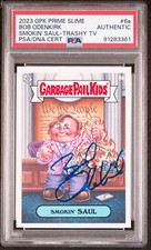 Bob Odenkirk Autographed 2023 Topps Garbage Pail Kids Smokin' Saul #6a PSA/DNA