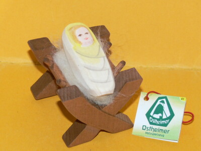 Ostheimer - Krippenfigur Krippe mit Kind II - Nr. 42113 - H=6,5 cm - Neu -