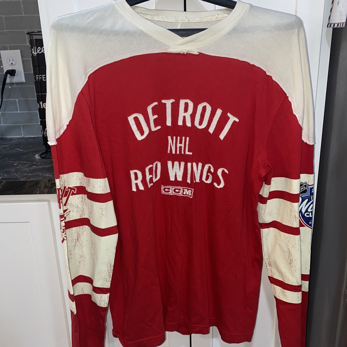 Winter Classic Vintage Red Wings Shirt Hot Detroit Winter Classic