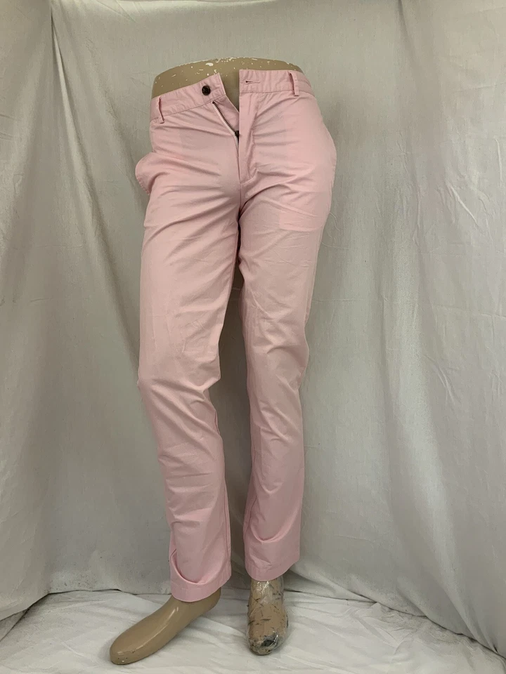 Pantalones chinos Polo Ralph Lauren niñas 20 rosa frente plano 100 % algodón YGI Q1-450 Foto 2 de 4