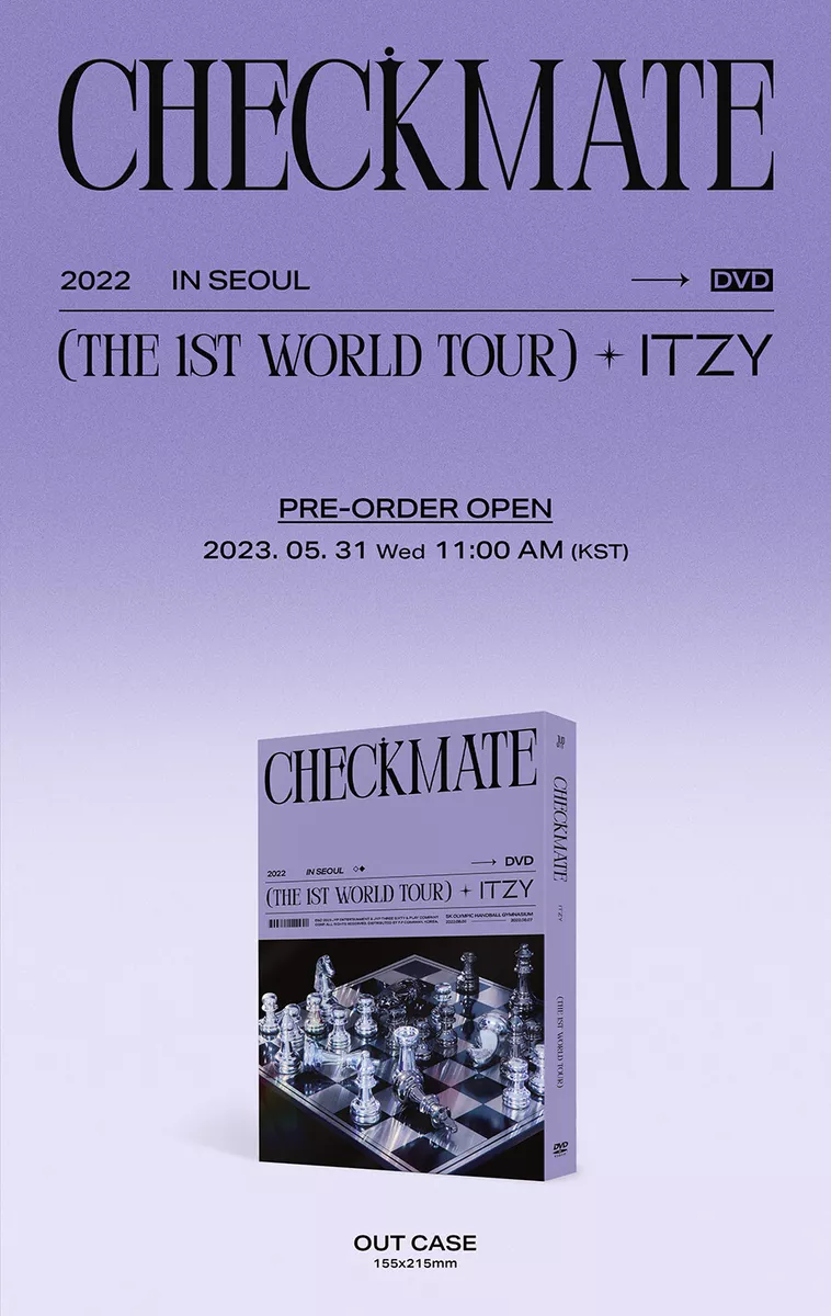 2022 ITZY THE 1ST WORLD TOUR (CHECKMATE) in SEOUL [DVD/BLU-RAY] with GIFT  SEALED