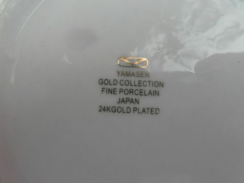 3 Saucers Yamasen Gold Collection Fine porcelain Japan 24K 24 carat gold - Picture 3 of 3
