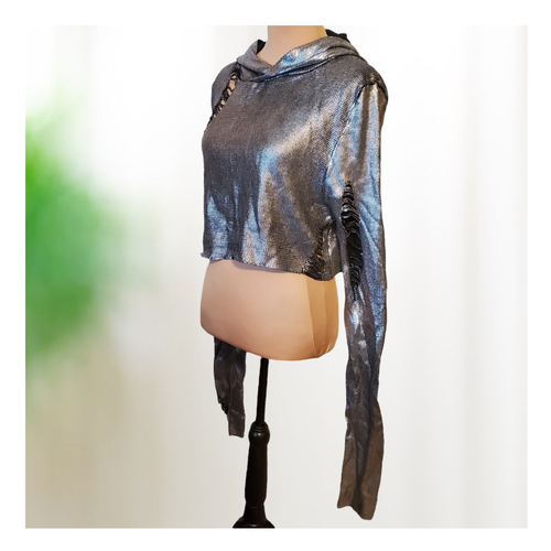 WIDOW HOODIE JACKET CROPPED TOP HOODED 