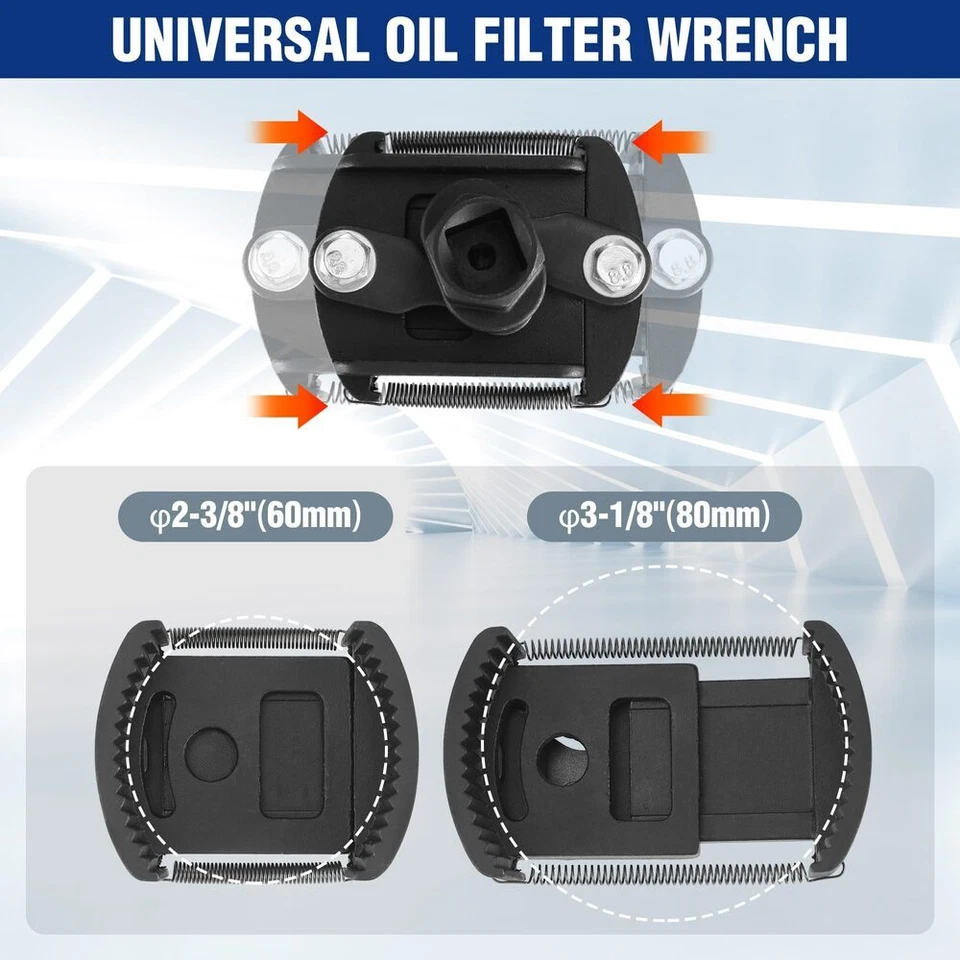 WORKPRO Universal Oil Filter Wrench Adjustable w/Auto-Clamp Spring Removal Tools - Image 2 of 4