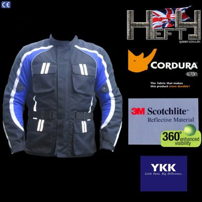 Motorrad Motorbike Cordura Jacke Digital Blau 