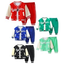 Toddler Boys 3Pcs Clothes Outfits Girls Kids Sport Jacket Tracksuit Sweatsuit