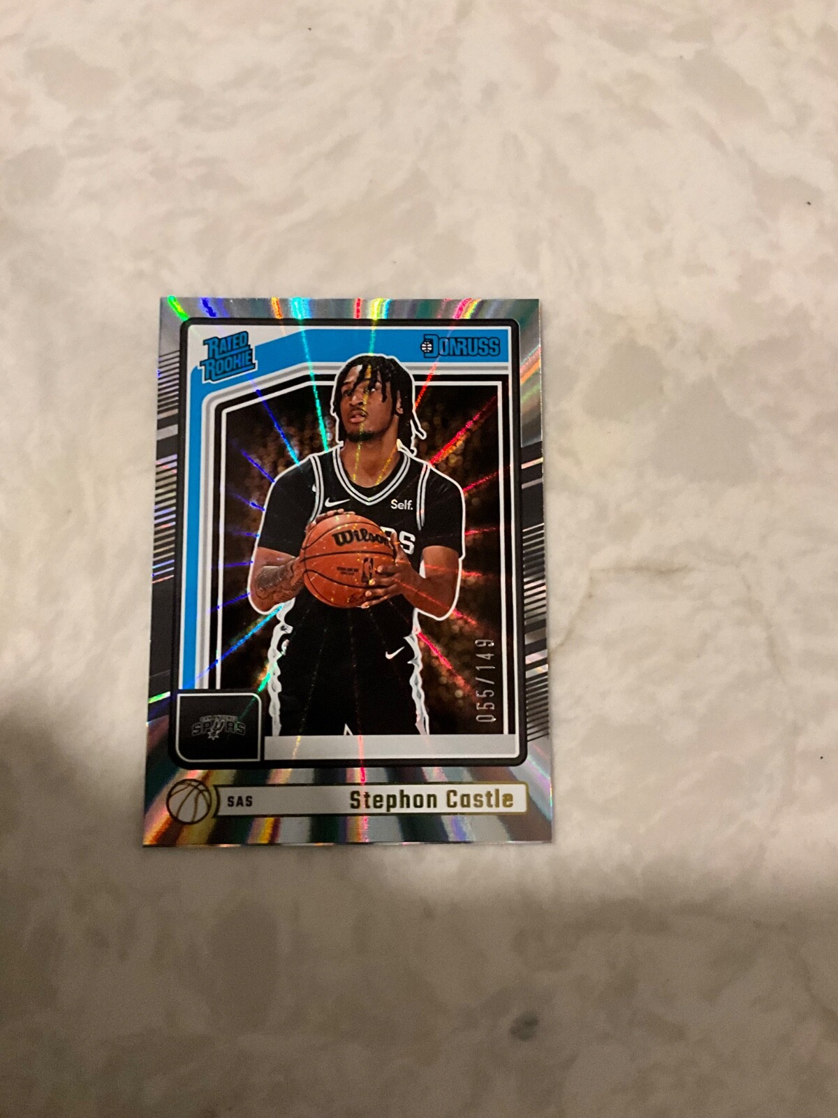 2024-25 Panini Donruss - Rated Rookie Stephon Castle #244 Red Disco /149 (RC)