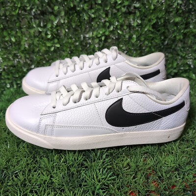 Nike Blazer Low Gym Walking 454471 104 Women 9 Men 7.5 Black White