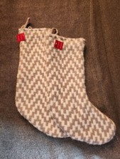 NWT Lot of 2 Wondershop/Target Gray Chevron Knitted Christmas Stockings 18"