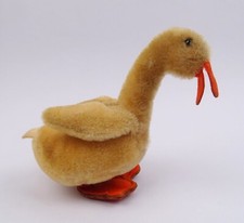 Steiff 6312 Gans Tulla 12 cm gelb ohne ID Steifftier um 1960