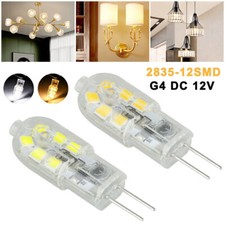 10 100Pcs G4 Bi-pin 12 LED Lamp Light Bulb DC 12V 20W 2835 SMD 6000K White/ Warm