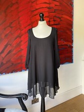 New Look Black Chiffon Dress Size 10 BNWT