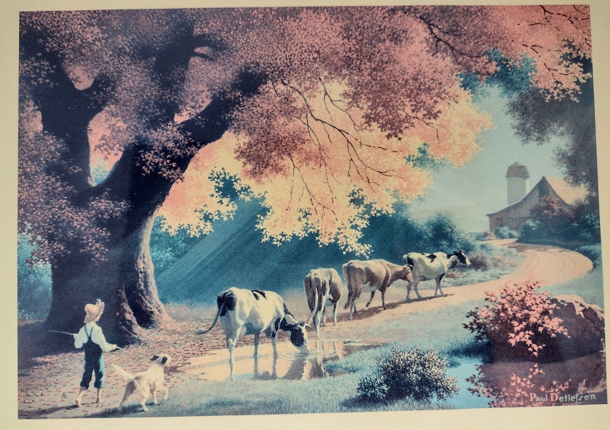 Vintage Paul Detlefsen The Close Of Day 13 1/2 X 17