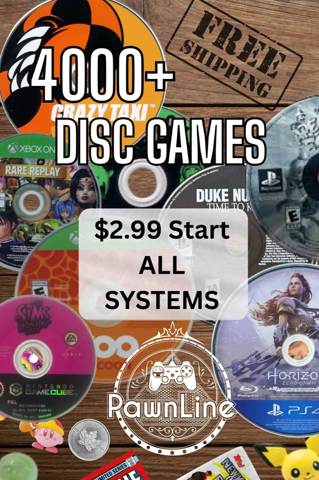 🎮 4,000+ Disc Games! $2.99 Starts + FREE Shipping W/Kev