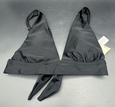 Aerie Black Triangle Bikini Top M Medium NWT Tie Back Adjustable Swim
