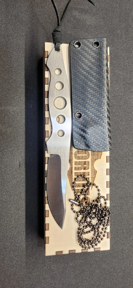 Cuchillo de cuello Les Voorhies hecho a mano, modelo 2 pequeño Foto 4 de 4