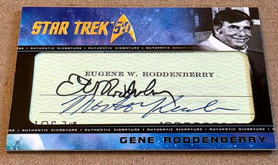 Star Trek 50th Anniversary Gene Roddenberry Cut Autograph 30/30