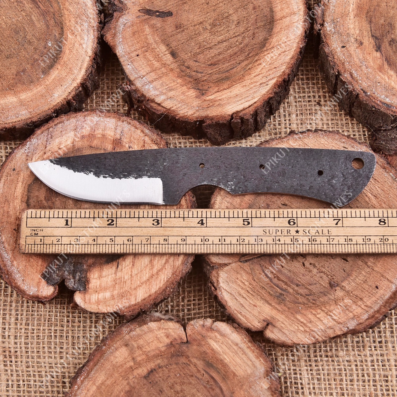 8'' 1095 High Carbon Steel Knife Blank Blade DIY Bushcraft Hunting Knife Making