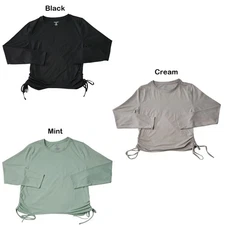 Member's Mark Women's Ruched Buttery Soft Long Sleeve Top