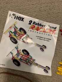 Vintage 1994 K'Nex KNEX 2 Rubber Band Racers ( 271 pieces )