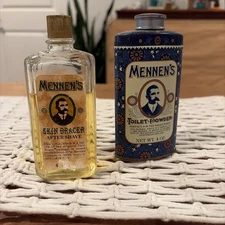 1978 Mennen’s Skin Bracer After Shave (3/4 Full) & Toilet Powder Full