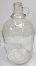 Vintage Gallon Clear Glass Finger Jug AHK Kerr