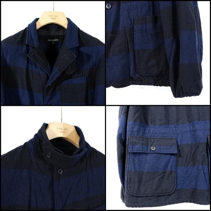 Engineered Garments Wool Border Jacket Navy Black… - image 7