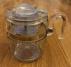 Vintage Pyrex Flame Ware 9 Cup Coffee Pot Glass Percolator 7759H USA
