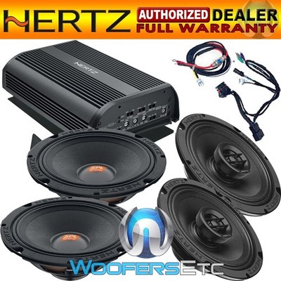 HERTZ HSP2-13 PLUG AND PLAY FRONT SPEAKER KIT FOR HARLEY DAVIDSON MOTORCYCLE NEW