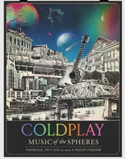 SHIPS NOW Coldplay Music Of  The Spheres JULY 07/22/2025 Nashville Poster /1150