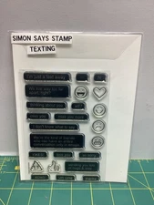 Simon says stamp texting stamp set smart phone text emoji faces sayings