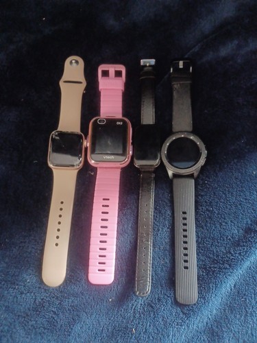 4x Smart Watches For Spares Or Repair - Apple, Samsung, Vtech & Redmi