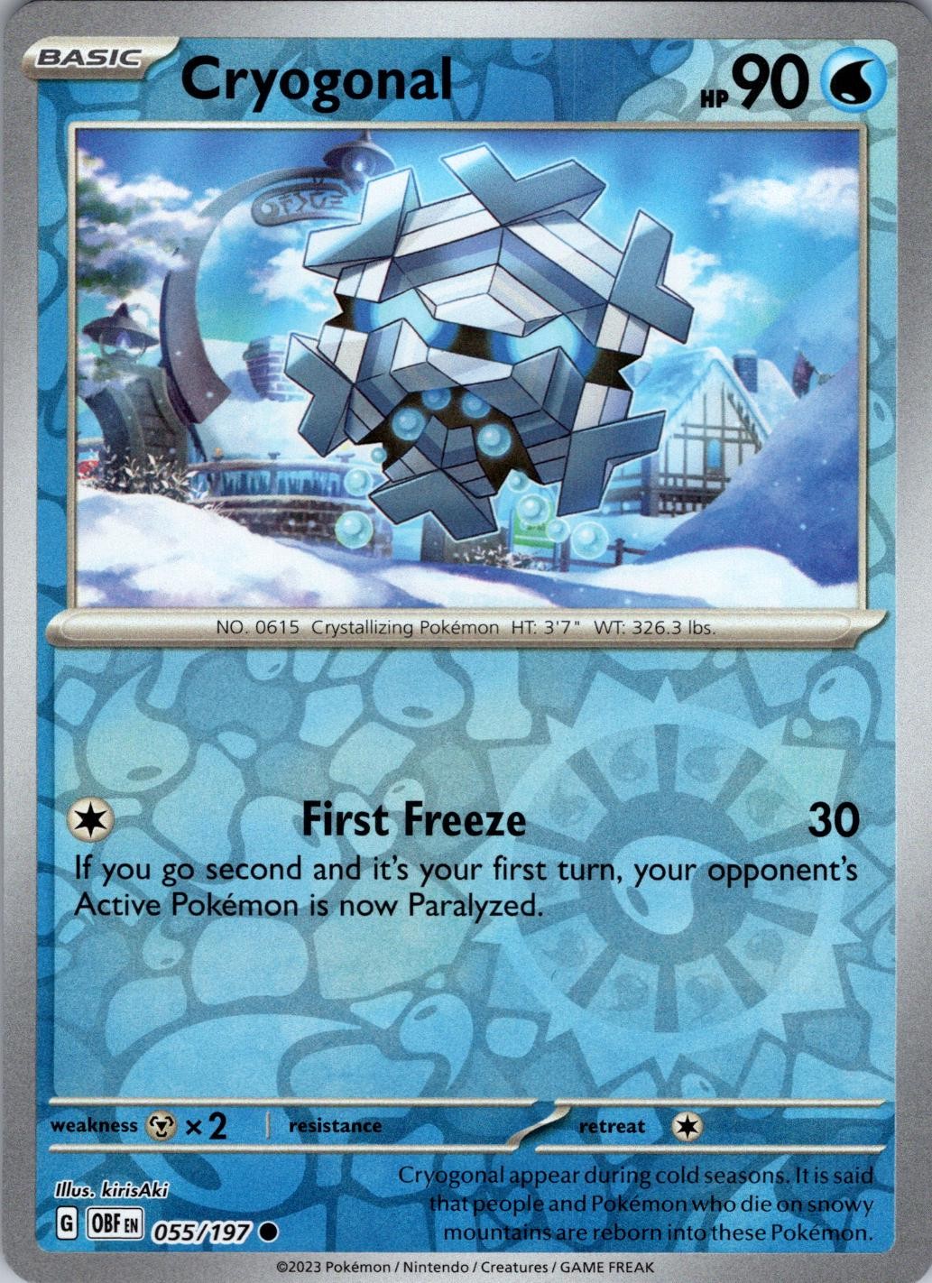 Cryogonal Reverse Holofoil [OBF - 055/197]NM