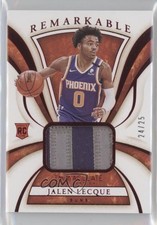 2019-20 Panini Immaculate Remarkable Rookie Jerseys Red 24/25 Jalen Lecque 3hd