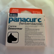 Panacur C Canine Dewormer Fenbendazole ,4 Gram,3 Count Pack of 1 ,Red EXP 1/2027