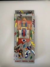 Vintage Transforming Robot '80s Pencil Case Red Color Made in Taiwan NEW UNUSED